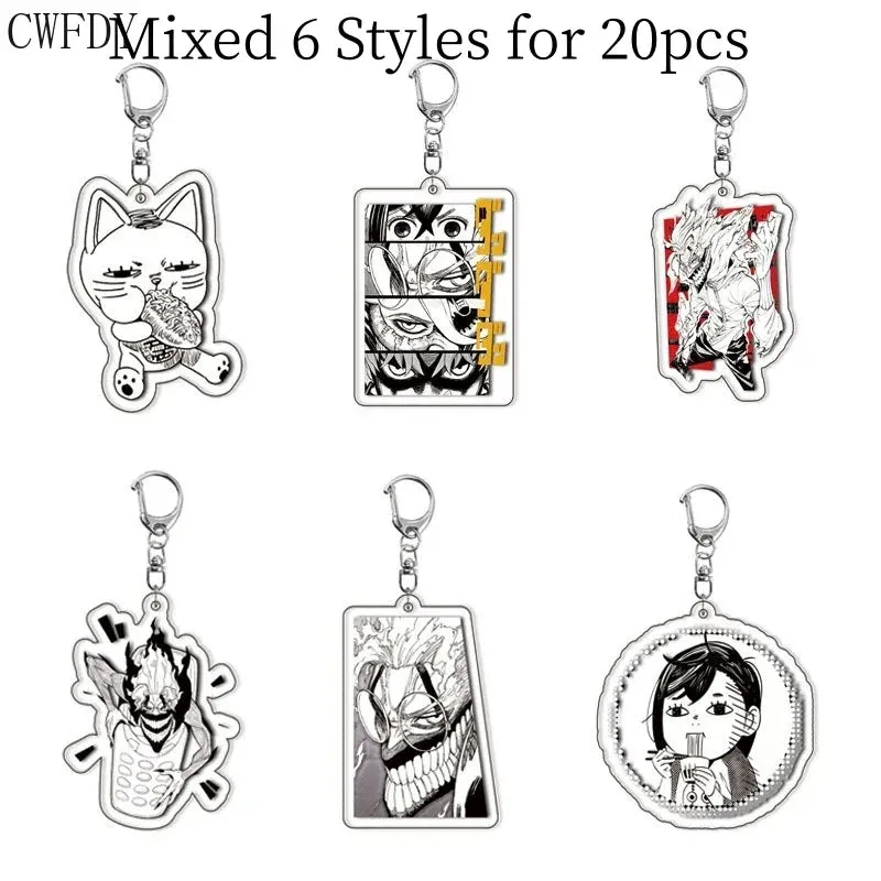 20pcs Dandadan Ken Takakura Momo Ayase Cosplay Keychains