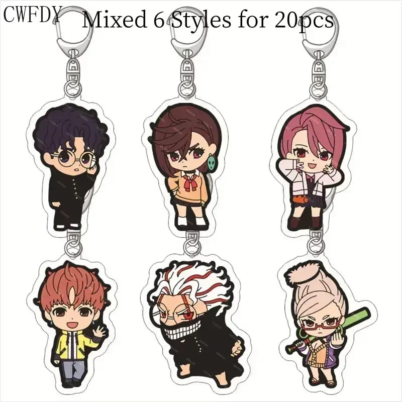 20pcs Dandadan Ken Takakura Momo Ayase Cosplay Keychains