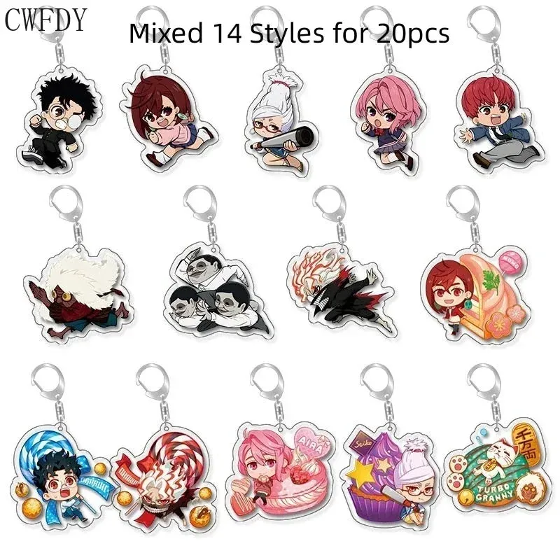 20pcs Dandadan Ken Takakura Momo Ayase Cosplay Keychains