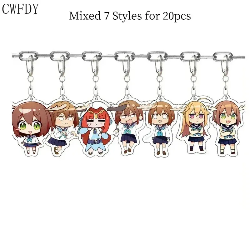 20pcs Dandadan Ken Takakura Momo Ayase Cosplay Keychains