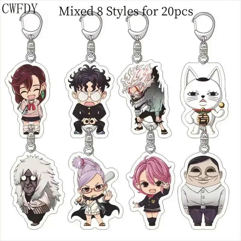 20pcs Dandadan Ken Takakura Momo Ayase Cosplay Keychains