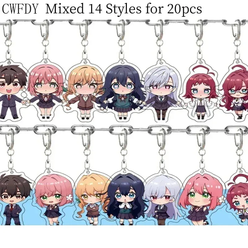 20pcs Dandadan Ken Takakura Momo Ayase Cosplay Keychains