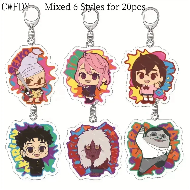 20pcs Dandadan Ken Takakura Momo Ayase Cosplay Keychains