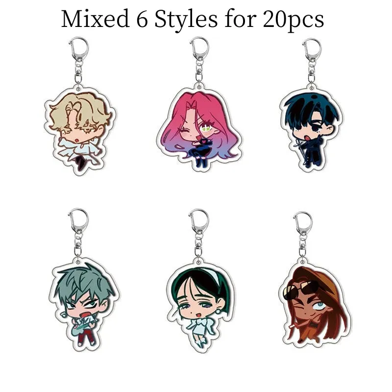 20pcs Dandadan Ken Takakura Momo Ayase Cosplay Keychains