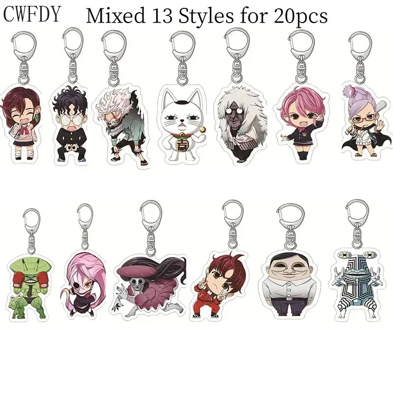 20pcs Dandadan Ken Takakura Momo Ayase Cosplay Keychains