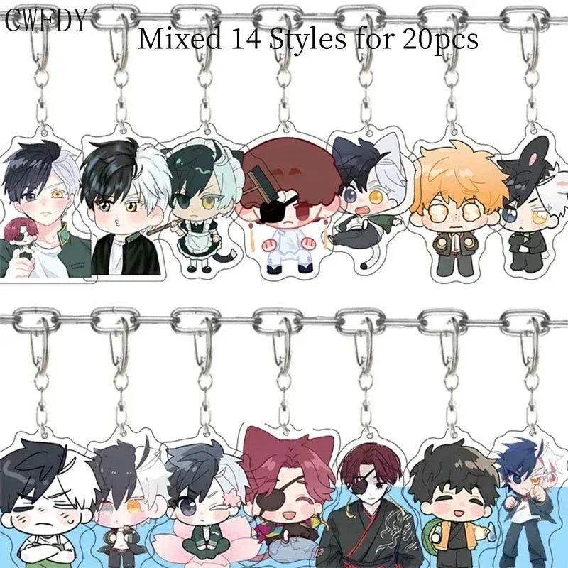 20pcs Dandadan Ken Takakura Momo Ayase Cosplay Keychains