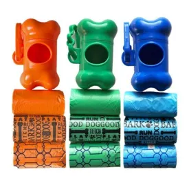 3 Rolls / 60 Bags Clean Up Bags & Dispenser - 31.5cm x 22cm