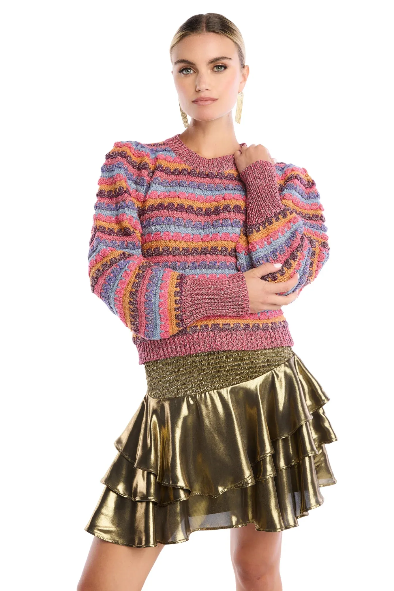 Allison New York Metallic Adele Sweater