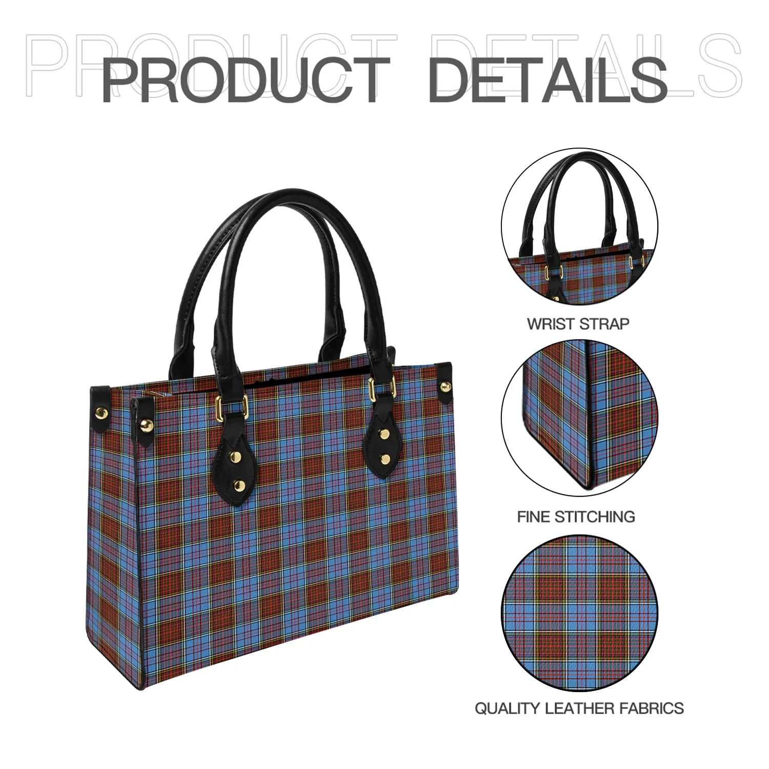 Anderson Modern Tartan Leather Bag