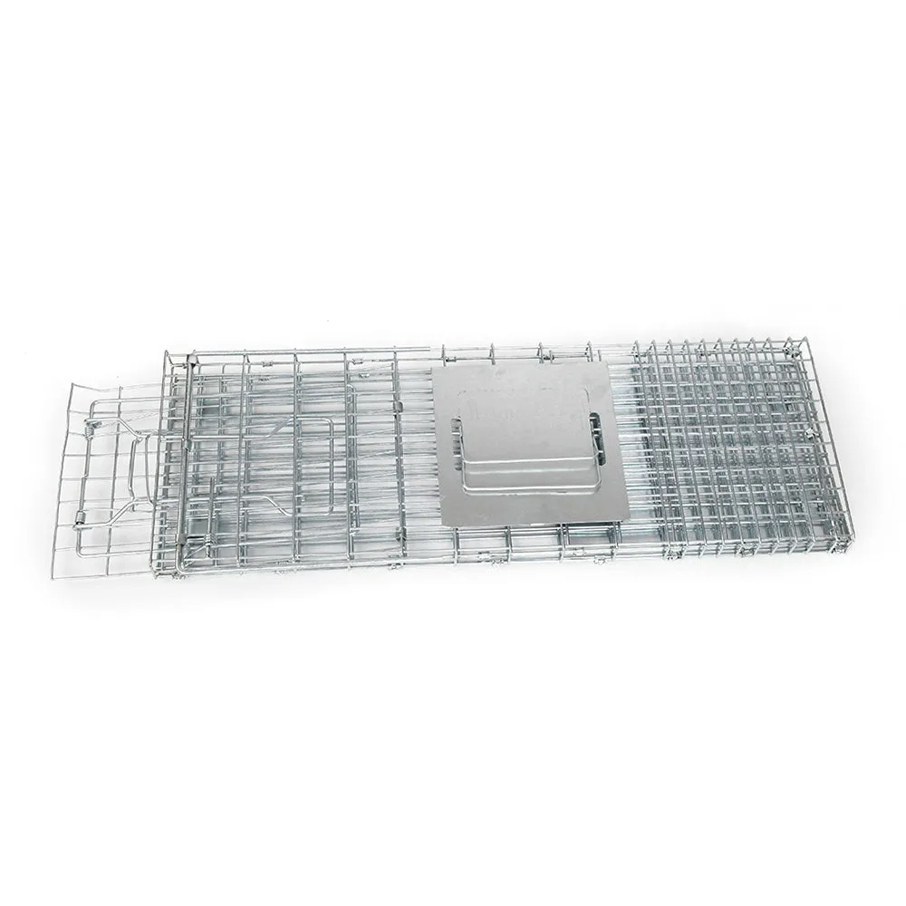 Animal Trap Cage 66 x 23 x 25cm  - Silver (Set of 2)