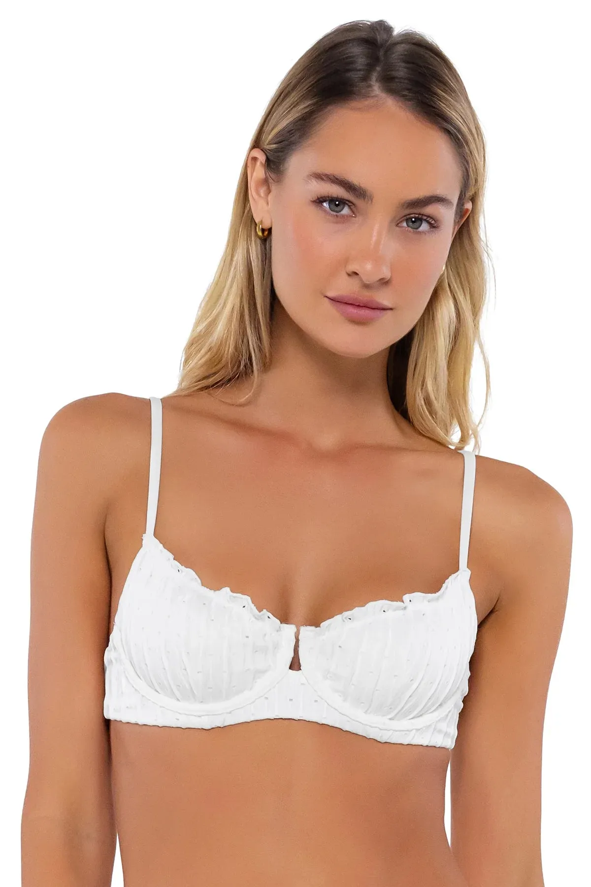 B Swim Sea Salt Eyelet Lyra Top