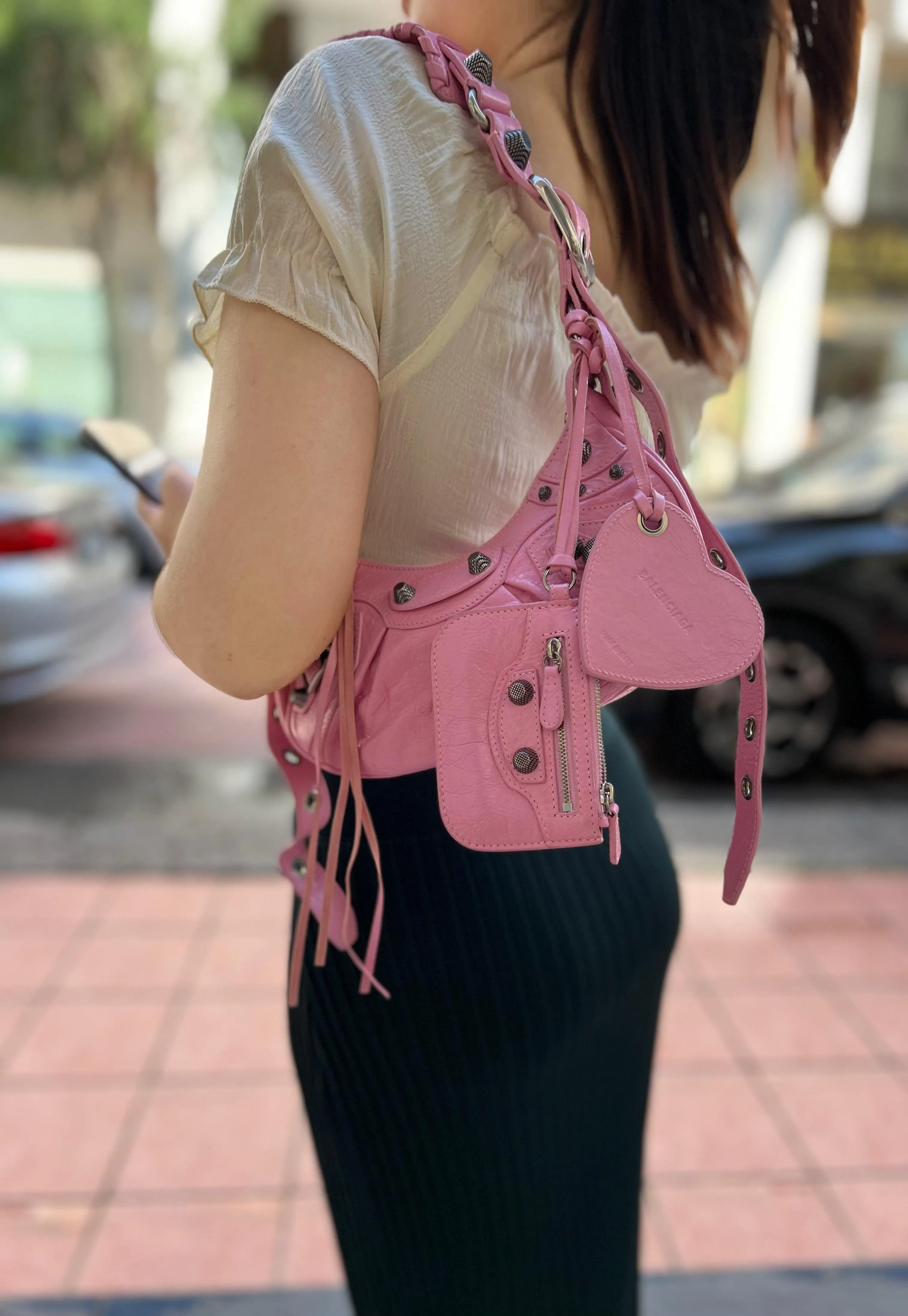 Balenciaga Pink Le Cagole Shoulder Bag - Farfetch