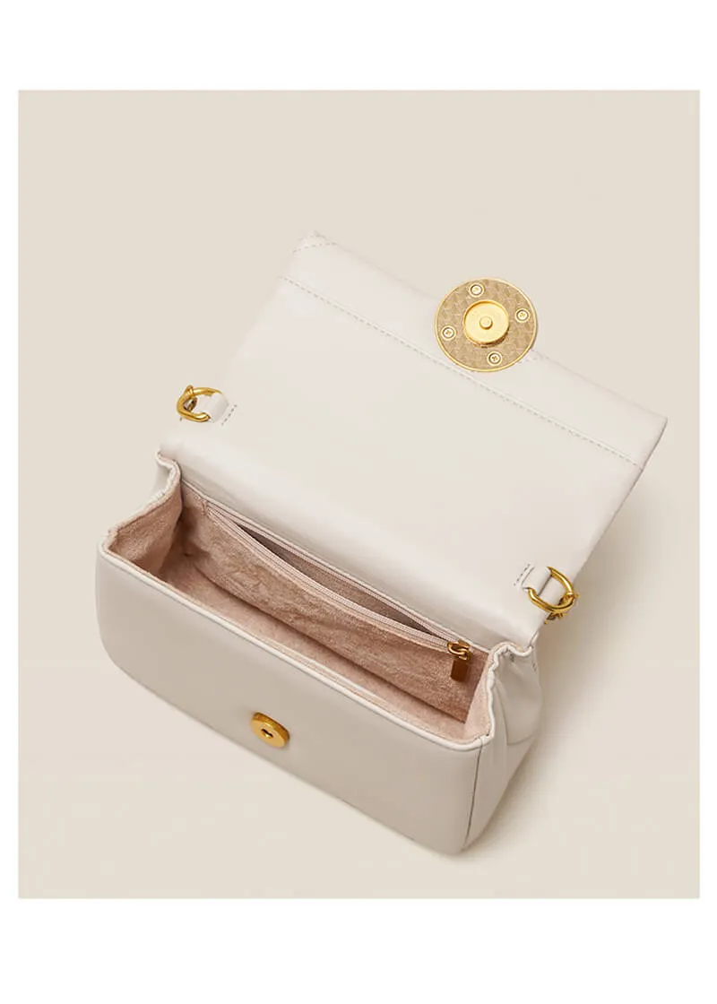 Ball Chain Leather Crossbody Bag