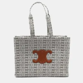 Beige Canvas Large Triomphe Cabas Thais All Over Tote Bag