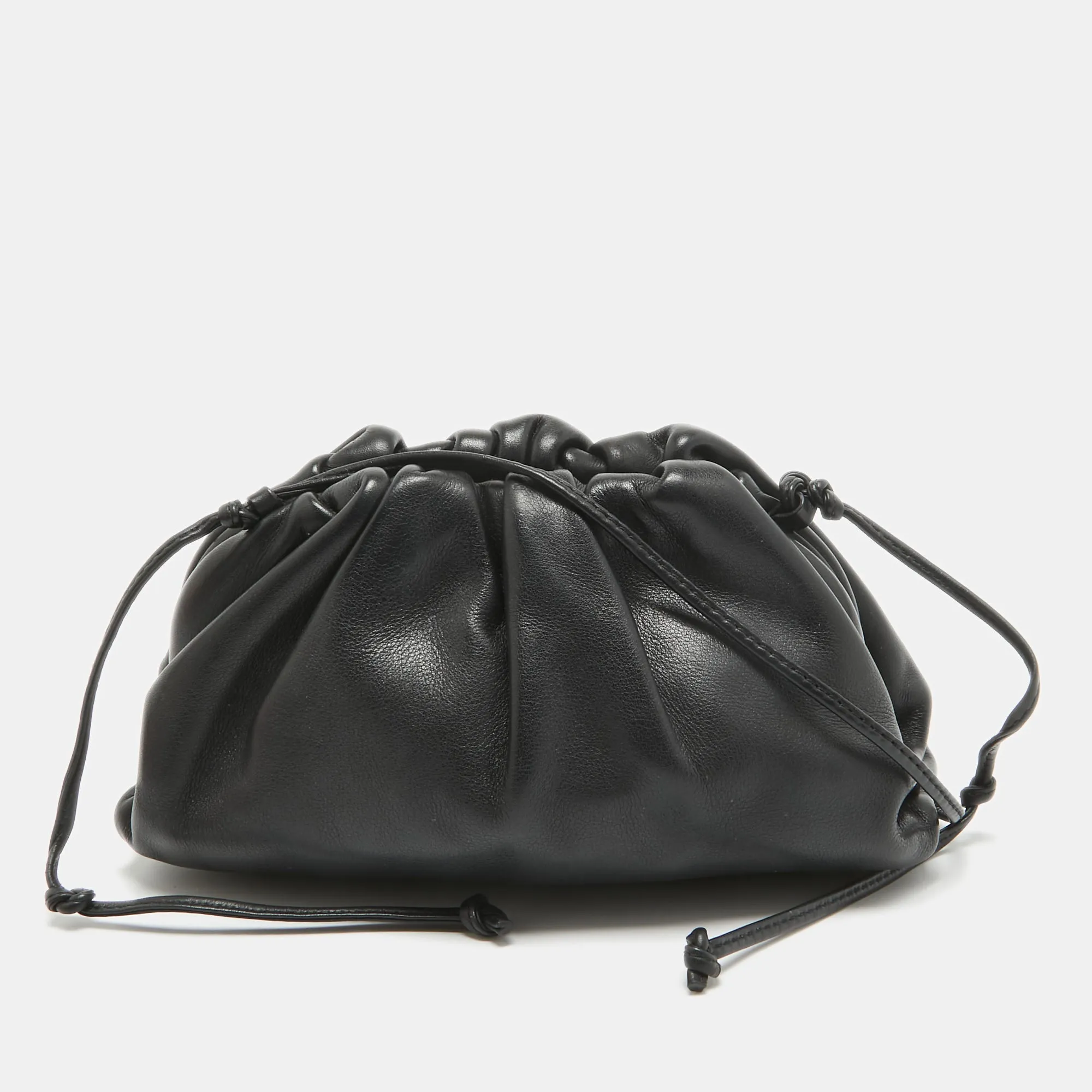 Black Leather Mini The Pouch Bag