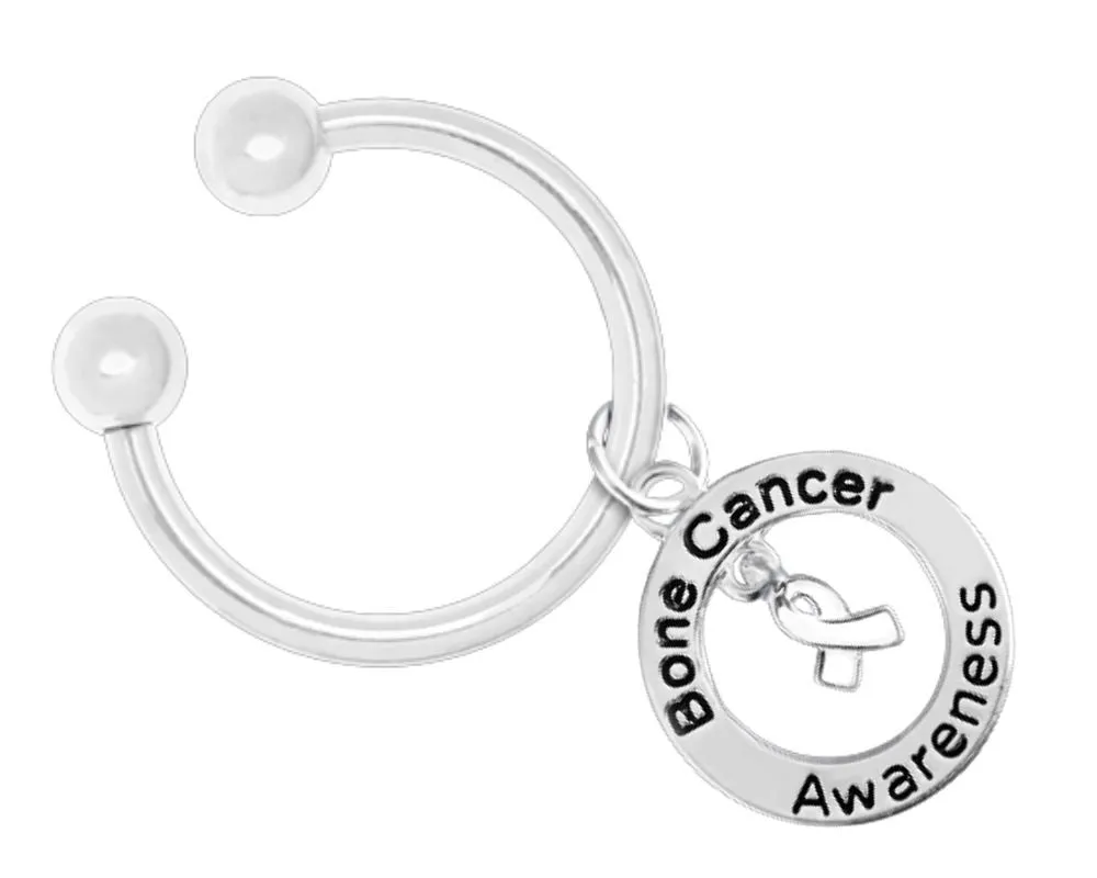 Bone Cancer Awareness Circle Charm Key Chains