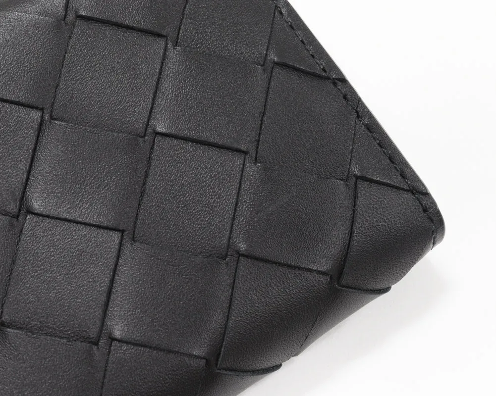 Bottega Veneta 6 Key Holder Intrecciato Calf Black