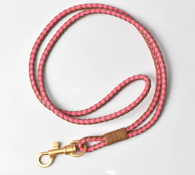 Bottega Veneta Leather Neck Strap Pink/Brown