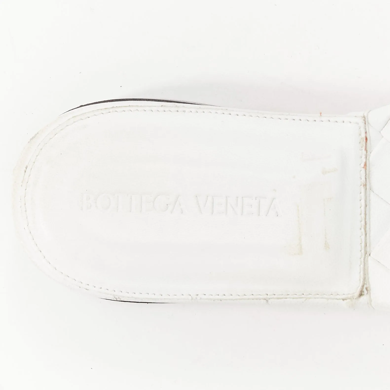 BOTTEGA VENETA Lido white intrecciato woven leather square toe slippers EU37