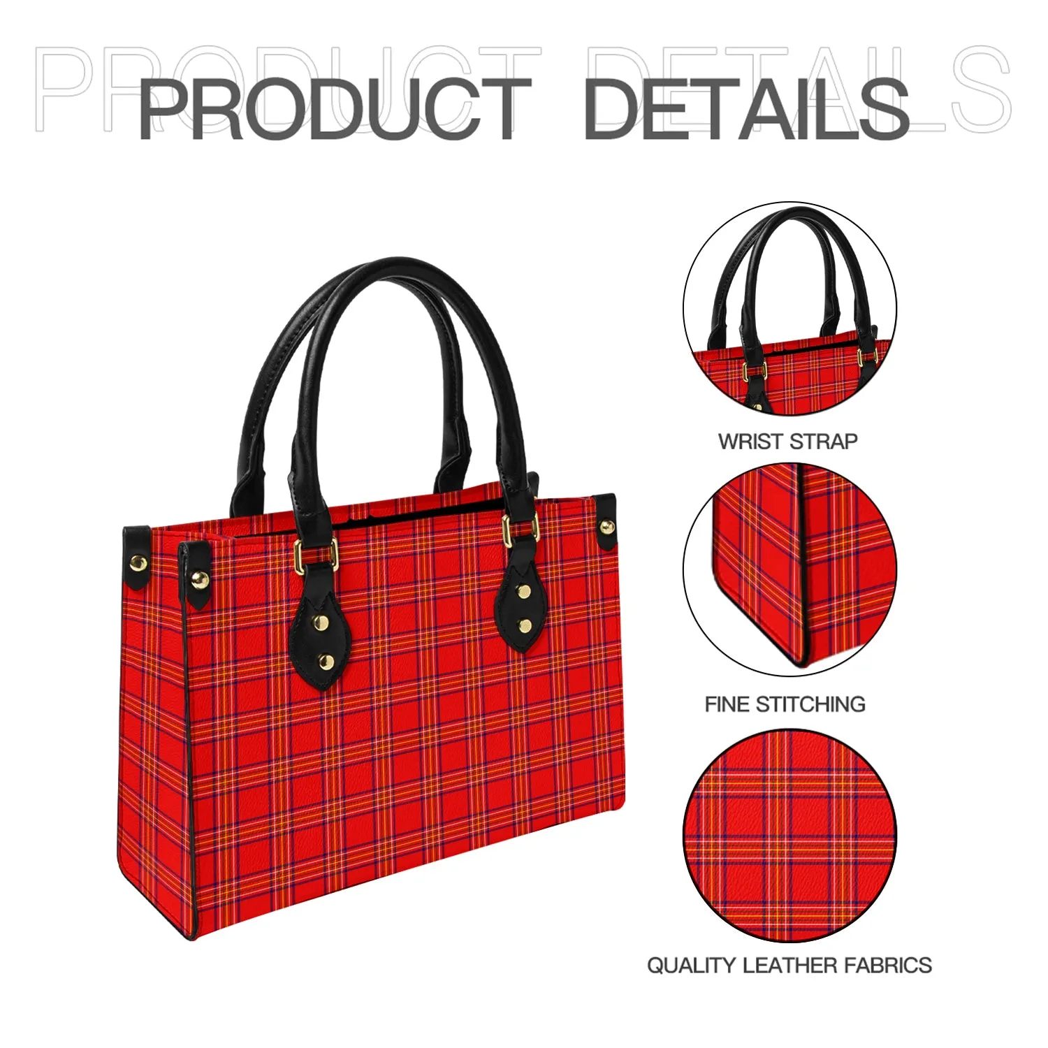 Burnett Modern Tartan Leather Bag