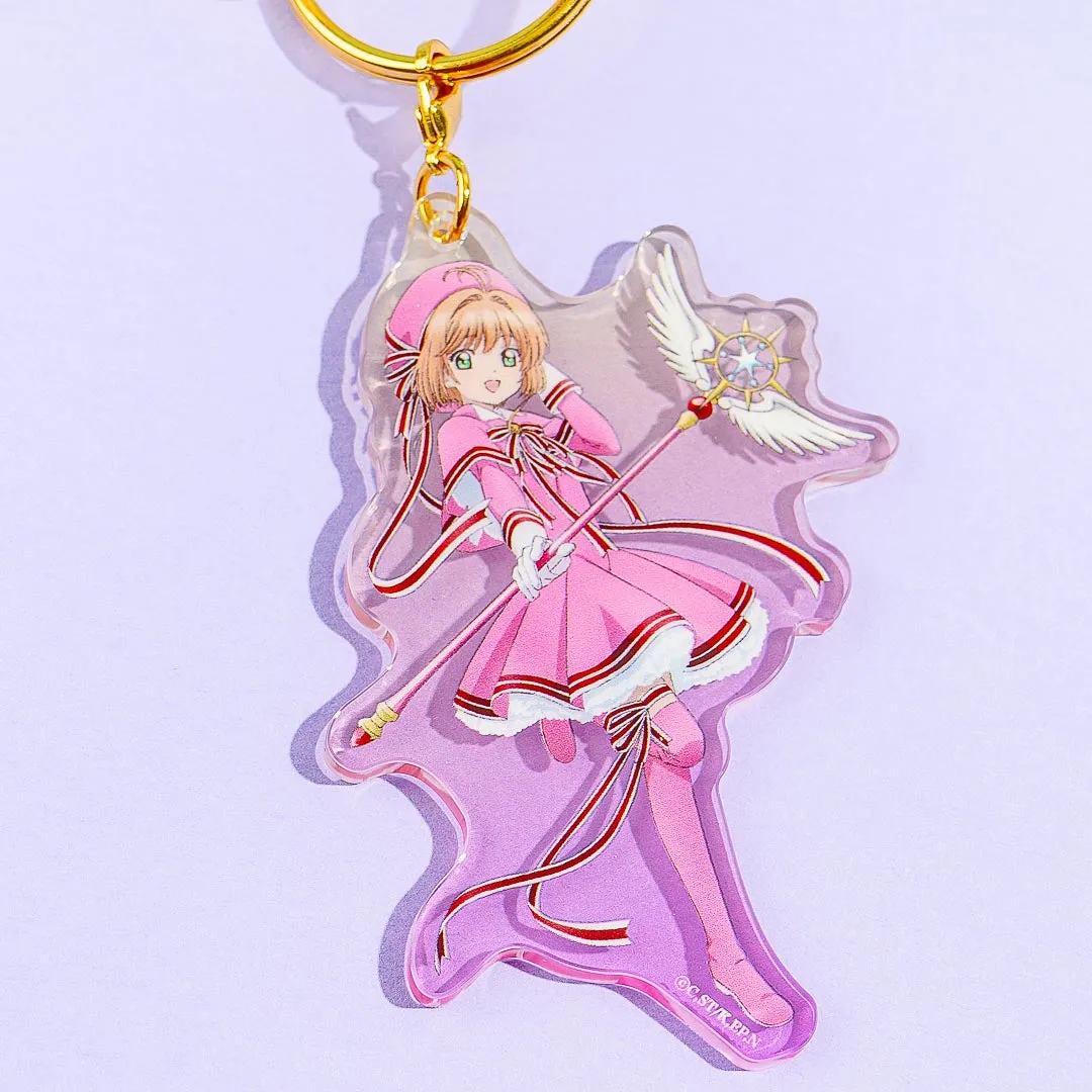 Cardcaptor Sakura Acrylic Keychain With Star Carabiner