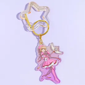 Cardcaptor Sakura Acrylic Keychain With Star Carabiner
