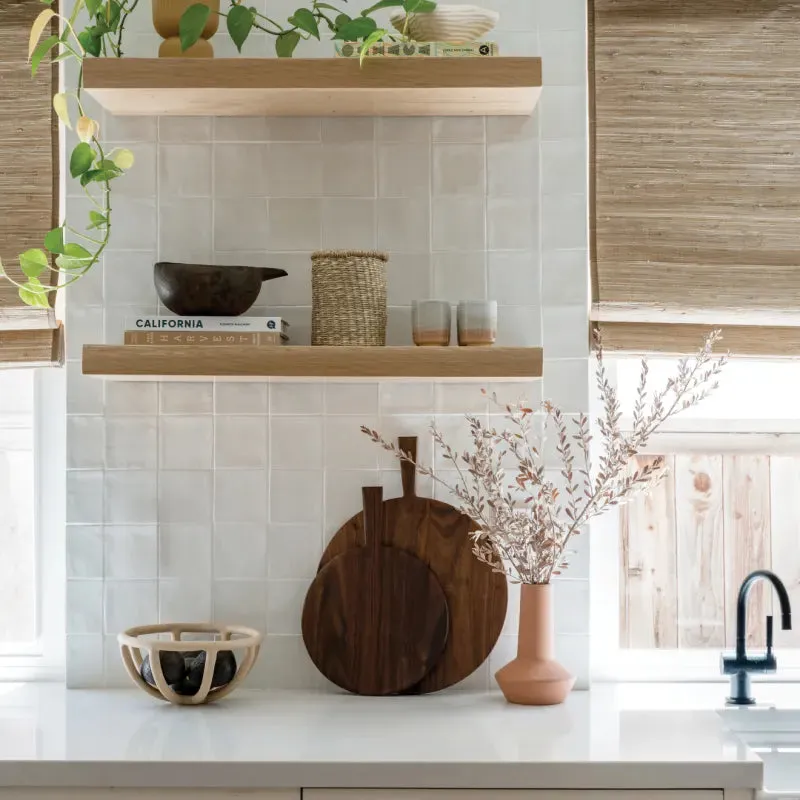 Celine 4" x 4" Matte Porcelain Floor & Wall Tile in White