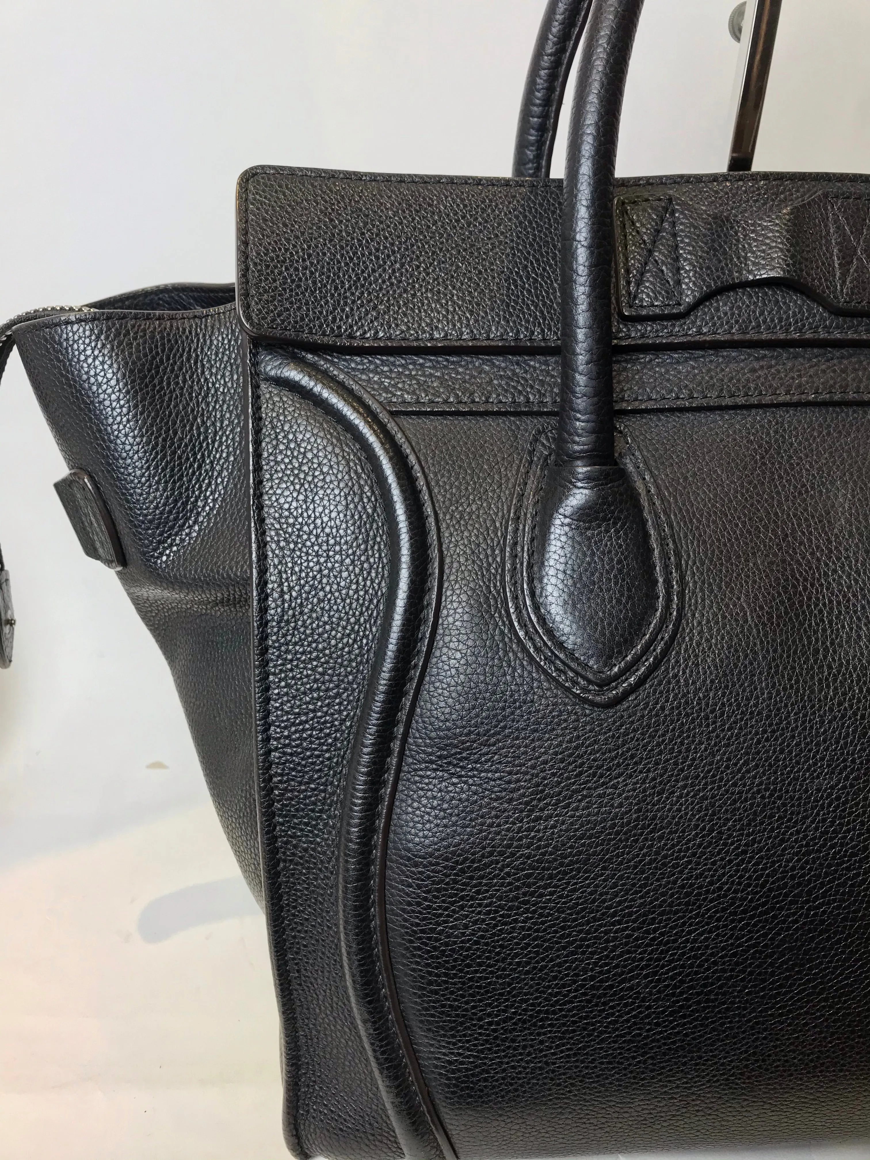 Celine Black Leather “Phantom" Tote