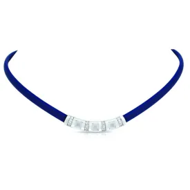 Celine Blue and Milkstone Necklace