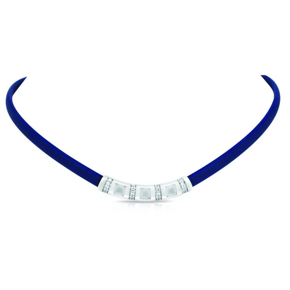 Celine Blue and Milkstone Necklace