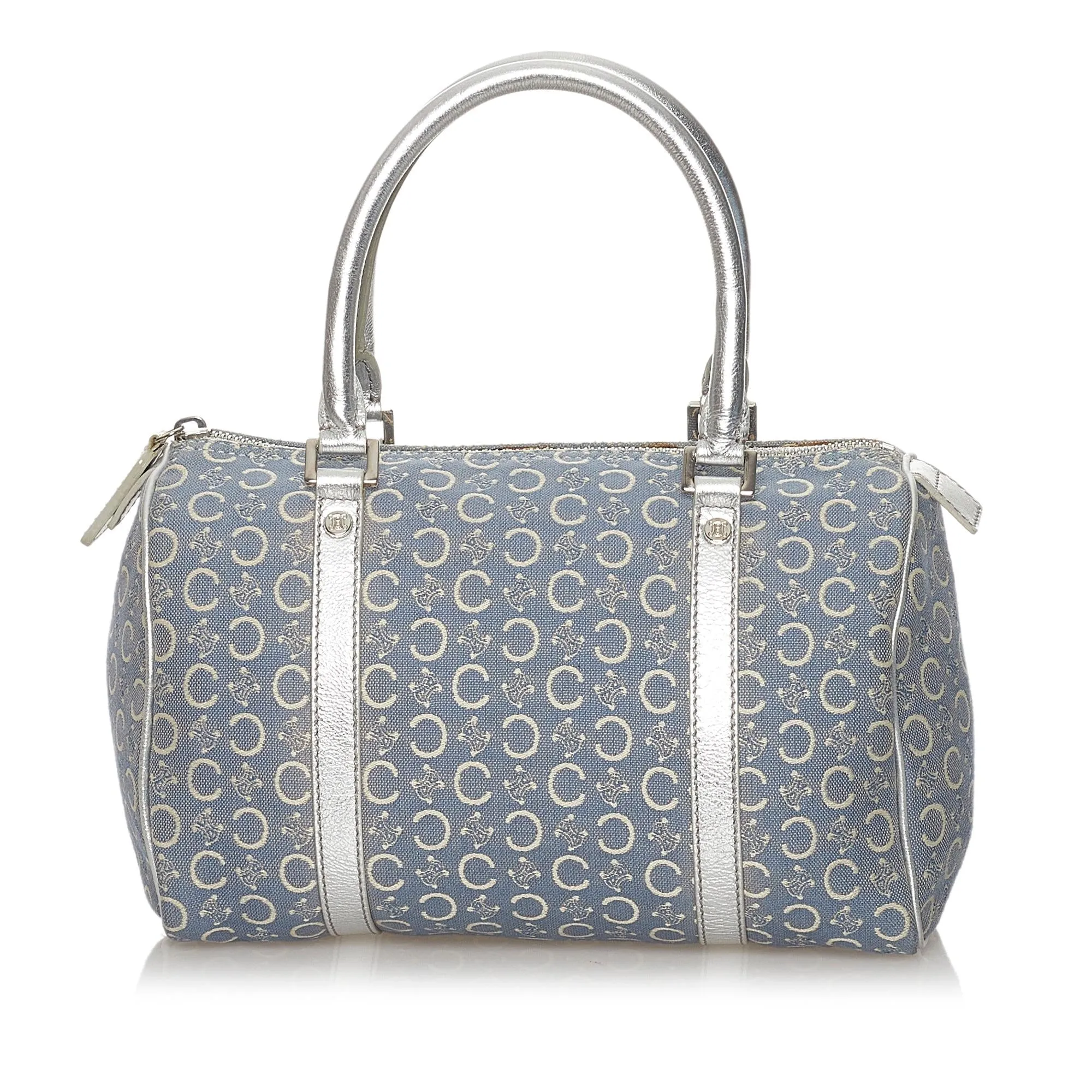 Celine C Macadam Canvas Boston Bag