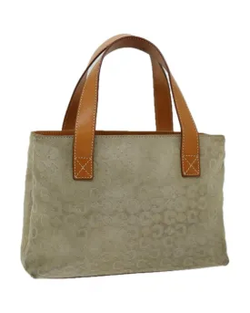 CELINE Cabas Phantom Suede Leather Tote Bag Beige