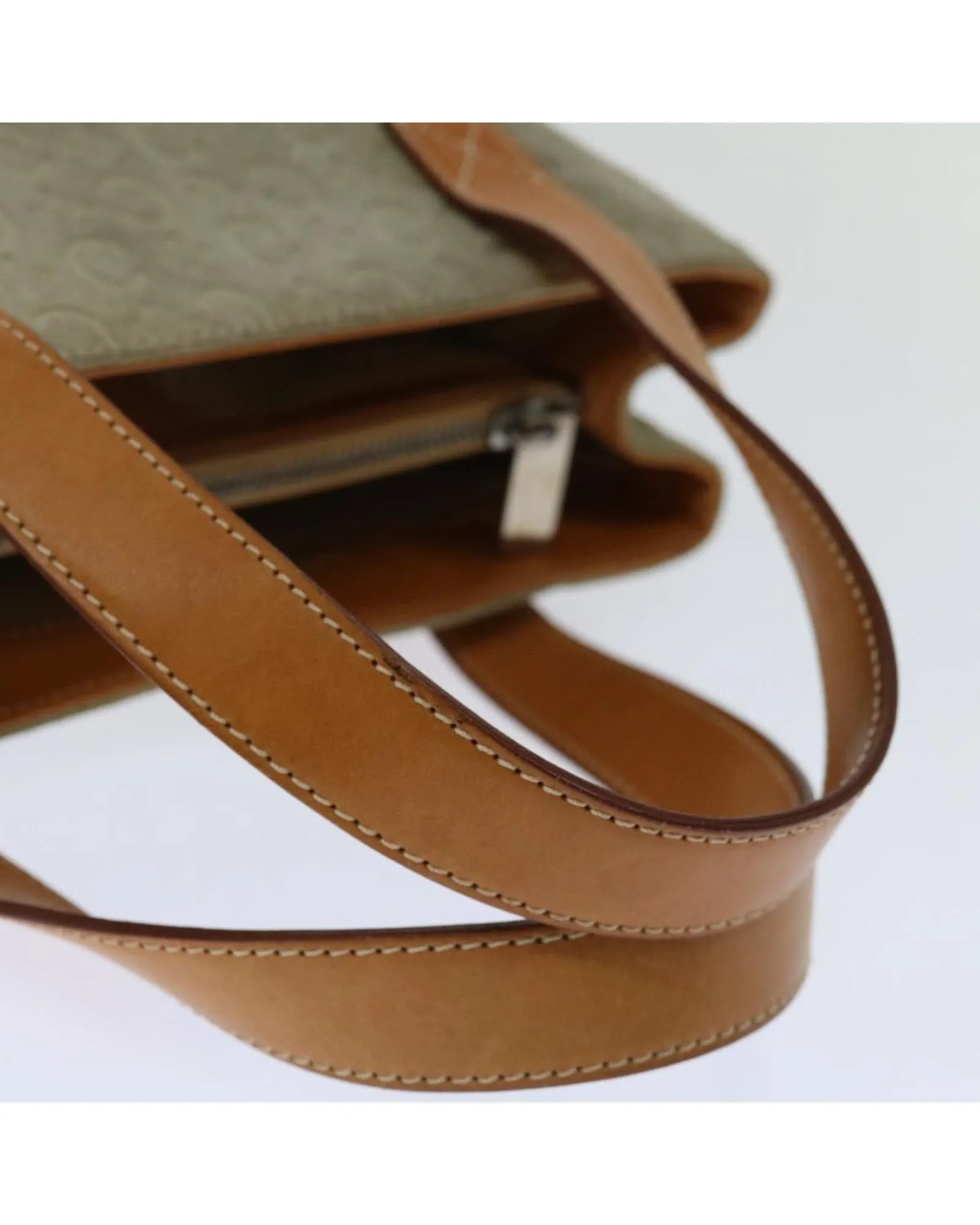CELINE Cabas Phantom Suede Leather Tote Bag Beige