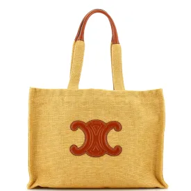 CELINE Cabas Thais Tote Fabric with Leather Large