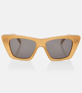 Celine Eyewear Bright 3 Point Cat Eye Sunglasses, Yellow