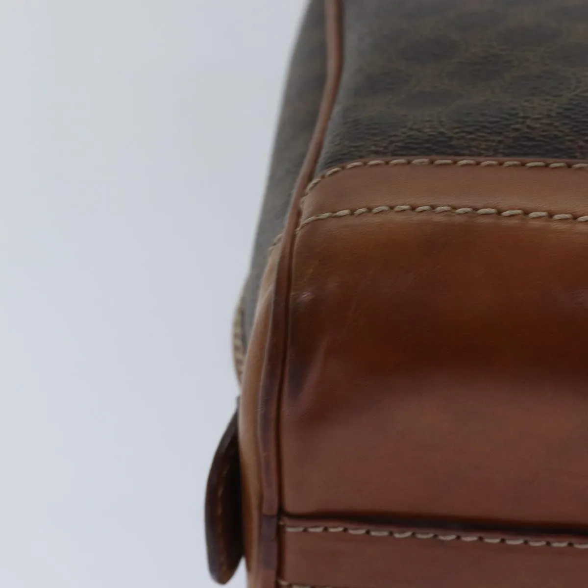 CELINE Macadam Canvas Hand Bag Brown Auth 80058
