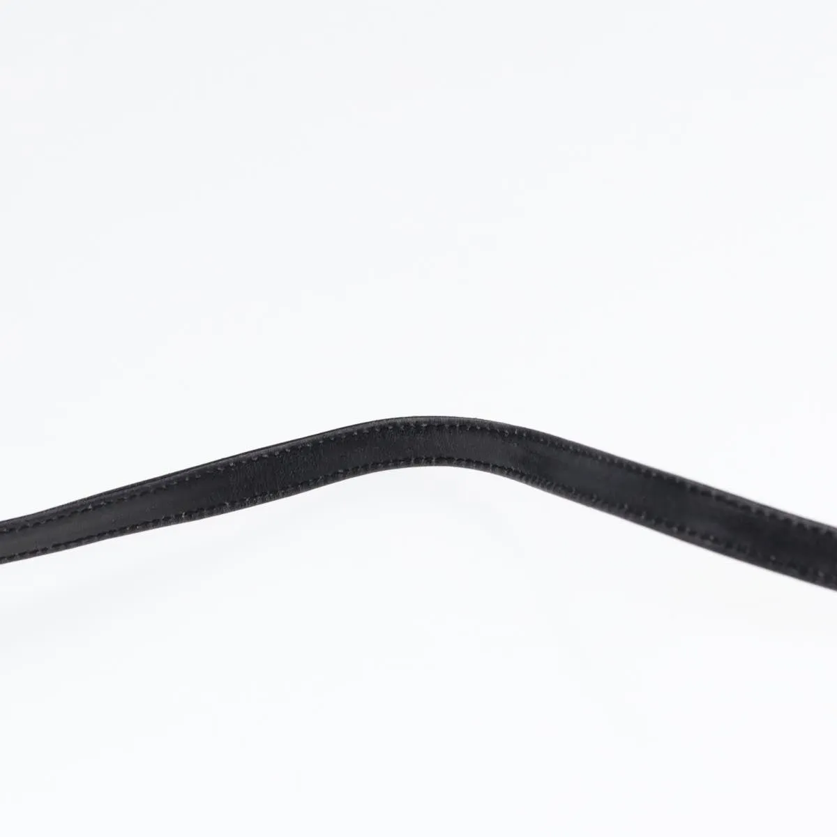 CELINE Shoulder Bag Leather Black Gold Auth 87745