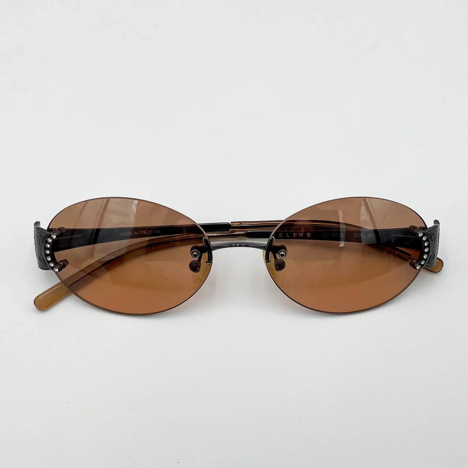 Celine Triomphe Oval Metal Sunglasses