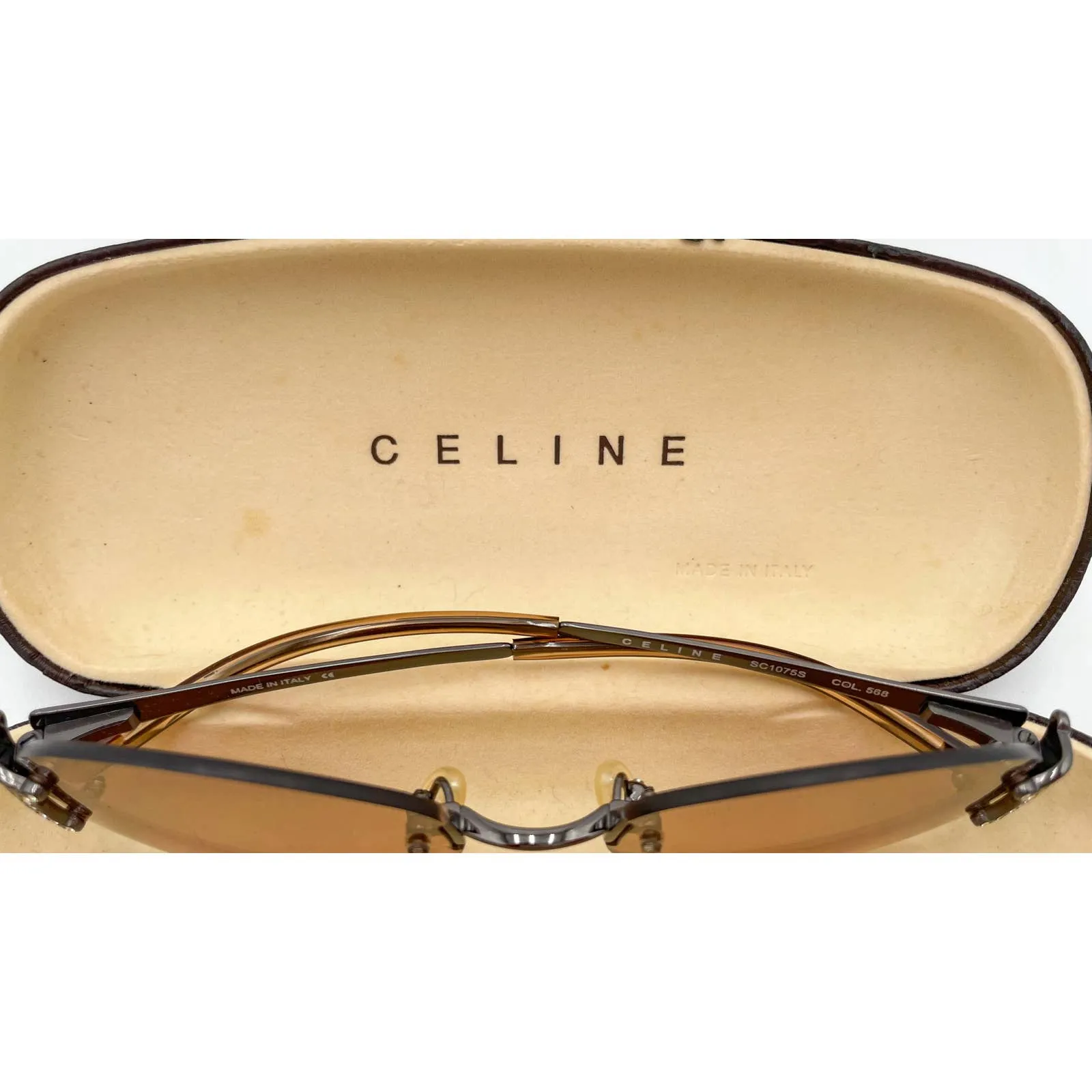 Celine Triomphe Oval Metal Sunglasses
