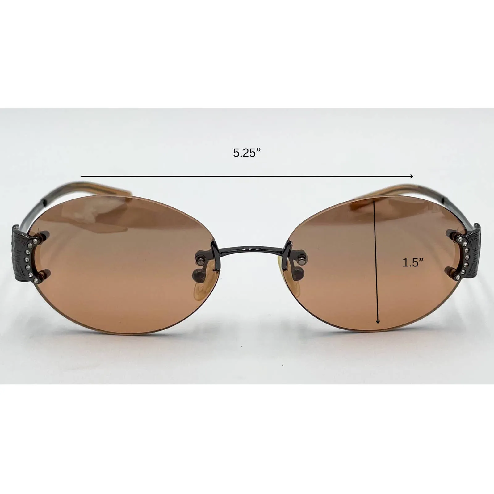Celine Triomphe Oval Metal Sunglasses