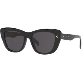 Celine Women's Sunglasses - Grey Lens Shiny Black Butterfly Frame | CL40199I 01A