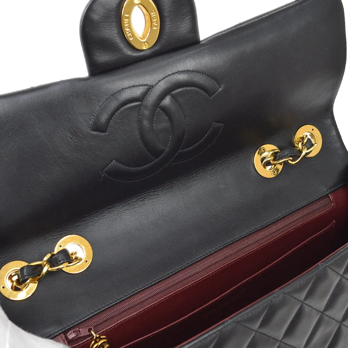 CHANEL 1994-1996 Classic Flap Maxi Black Lambskin 61466