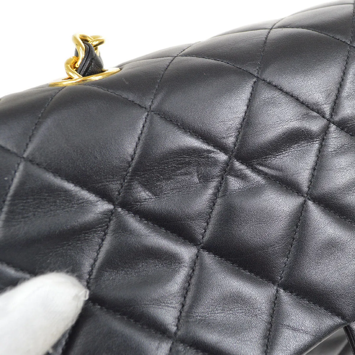 Chanel 1994 Black Lambskin Classic Flap Maxi 62883
