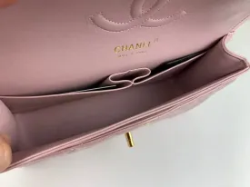 Chanel Classic Double Flap 25 Shoulder Bag Iridescent Pink