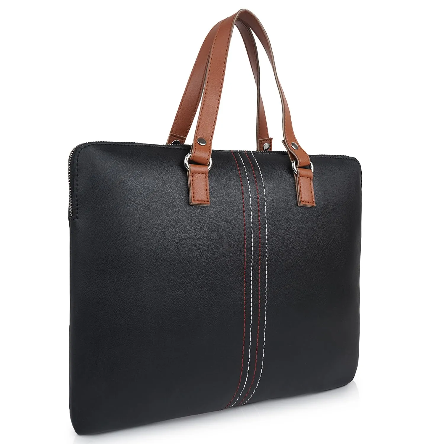 CIMONI Premium Vegan Leather Trendy Office Briefcase, College Daytrip School Handheld Business Messenger Laptop Bag For Men