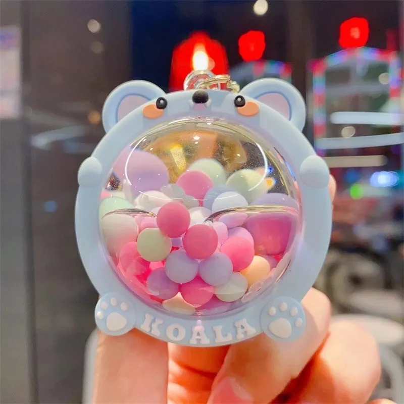Cute Animal Arylic Women's Bag Pendant Keychain