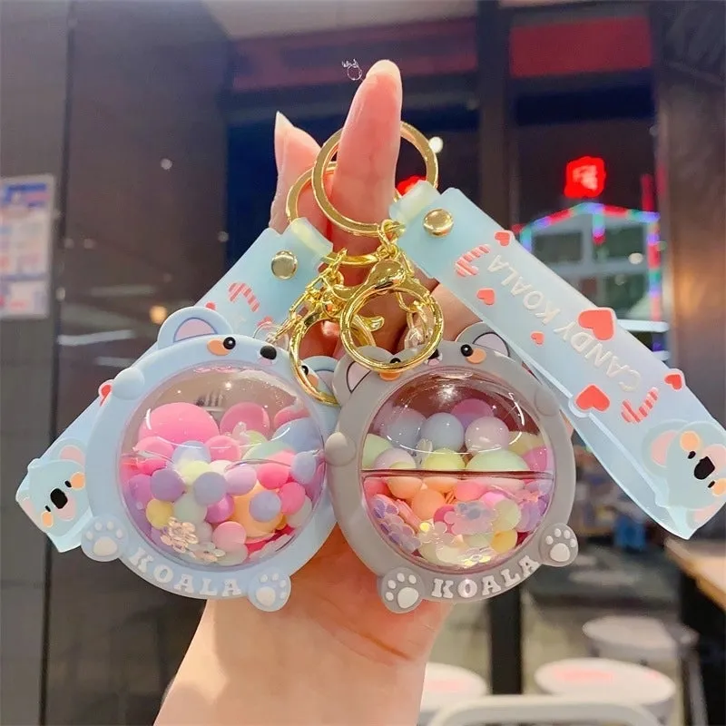 Cute Animal Arylic Women's Bag Pendant Keychain