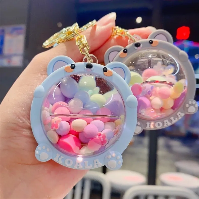 Cute Animal Arylic Women's Bag Pendant Keychain