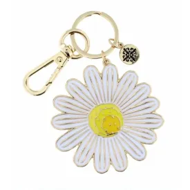 Daisy Enamel Keychain