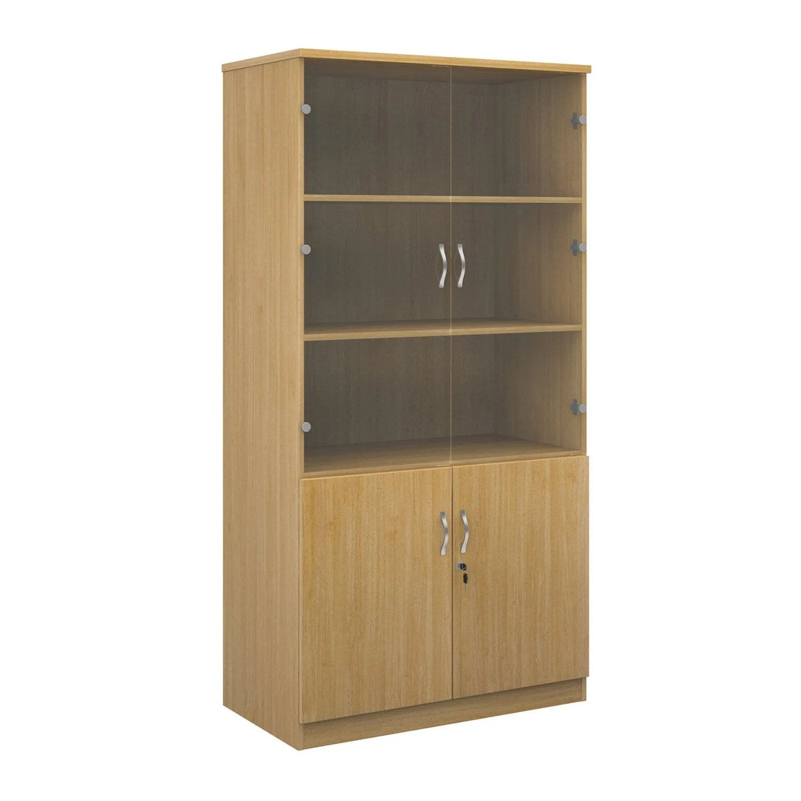 Deluxe combination unit with glass upper doors